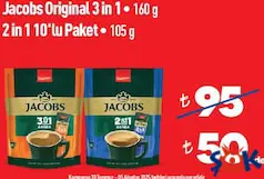 JACOBS ORİGİNAL 3 İN 1 160 G / 2 İN 1 10'LU PAKET 105 G KAHVE ÇEŞİTLERİ